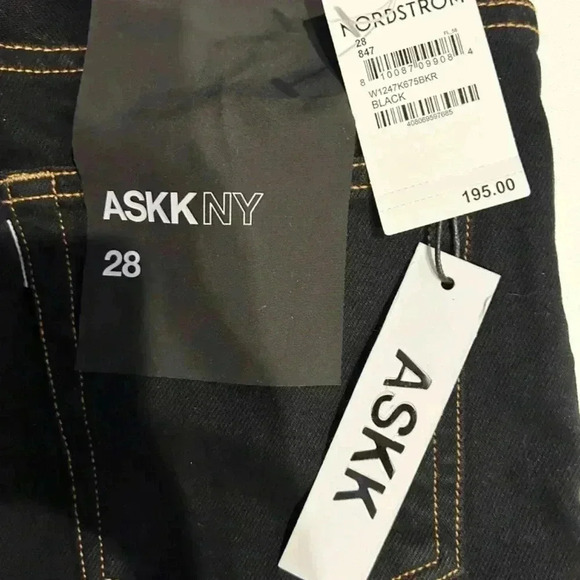ASKK NY Black Denim Jeans Size 28 - Picture 6 of 13